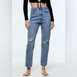 Zara Distressed Blue Women's Jeans